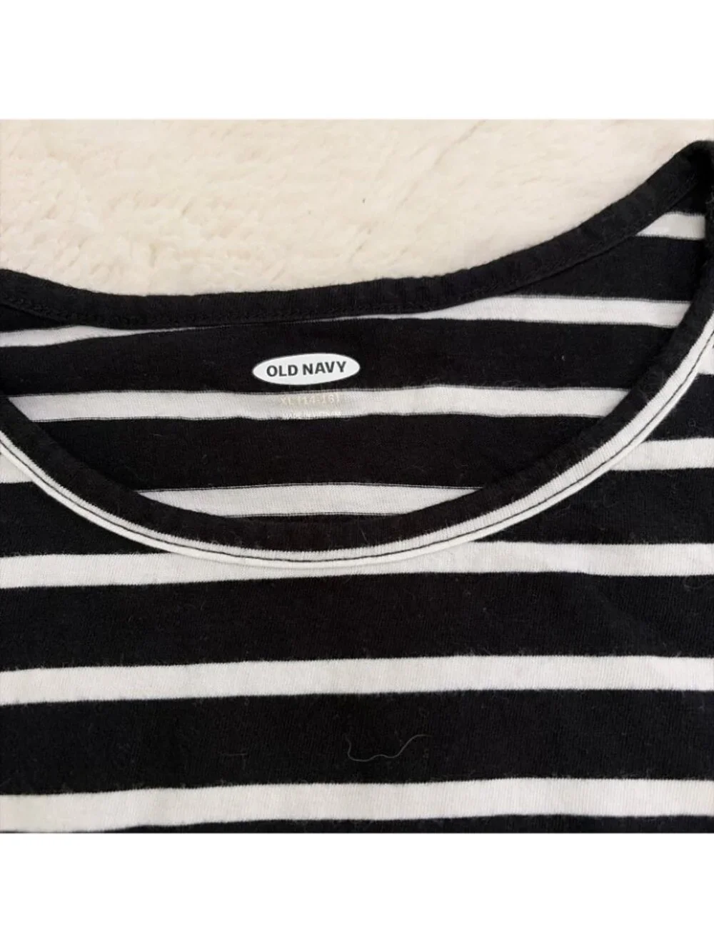 Old Navy Girls XL 14/16 Black Striped Dress Coastal Nautical Preppy